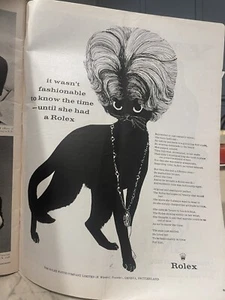Rare Rolex vintage 'black cat' Wasn’t Fashionable poster 1960- print Ad (iii) - Picture 1 of 1