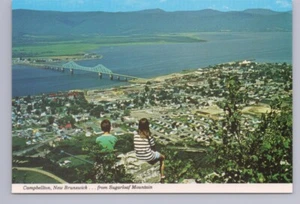 Aerial View From Sugarloaf Mountain, Campbellton, New Brunswick, Chrome Postcard - Picture 1 of 2