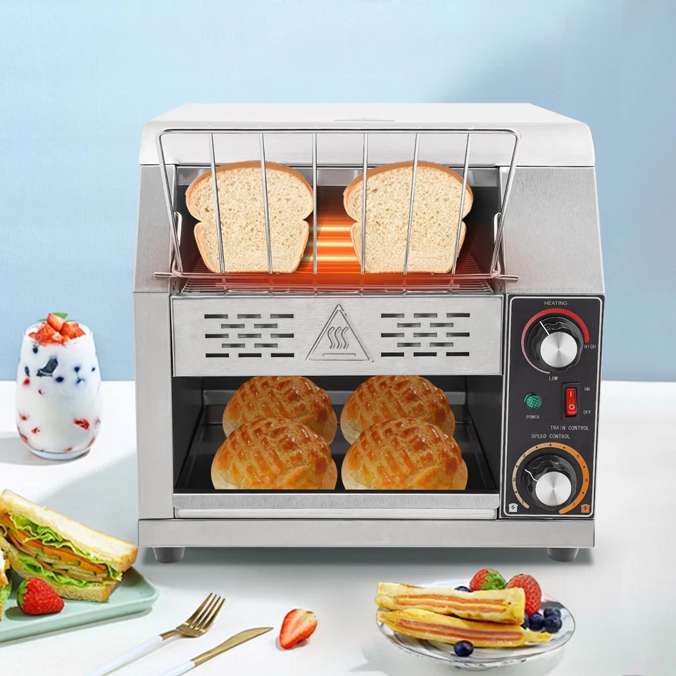Transportador de encimera horno de pizza máquina tostadora de pan máquina de cocina comercial Foto 1 de 4