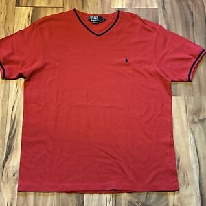 Vtg Polo Ralph Lauren Shirt Women’s Large Red Short Sleeves 0584