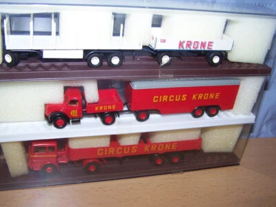 BREKINA Konvolut 1 MBLKW 1 Magirus 2Anh.  ZIKUS KRONE 1:87  in ungeöffneter Ovp. - Bild 1 von 4