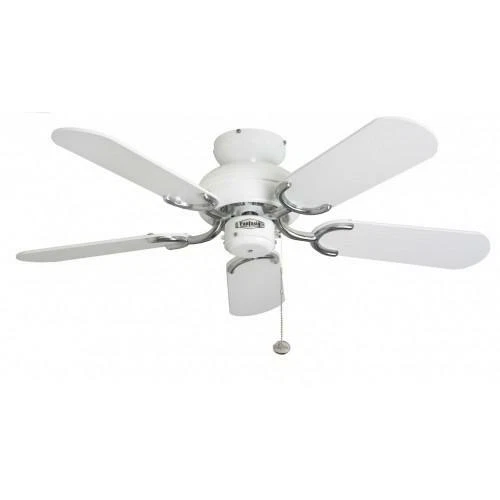 Fantasia Petite 36in Ceiling Fan White & White Blades & Brass Screws