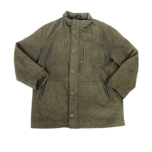 London Fog Wool Blend Coat Jacket Green Size XXL Car Coat Work Office Overcoat - Picture 1 of 11