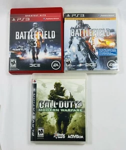 PlayStation 3 Games Lot Of 3 Call Of Duty 4, Battlefield 3 & 4. PS3 Mature 17+ - Picture 1 of 5
