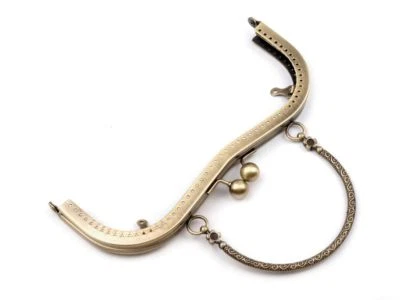 Rohling messing Taschenrahmen RAHMEN FÜR GELDBÖRSEN 19,5x13 zum nähen und kleben - Bild 1 von 2