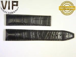 NEW OEM Authentic Maurice Lacroix strap 20 mm Genuine Croco leather Black color - Picture 1 of 2