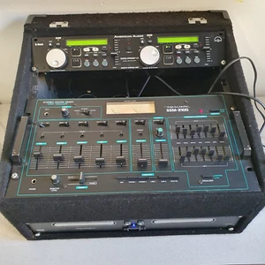 Disco Equipment Double CD Player Mixing Desk in Flight Case Mobile DJ TESTED - Picture 1 of 13