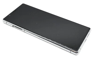 100%Original Xperia 5 J8210 9210 Display Bildschirm LCD Rahmen Silber Wie Neu B - Bild 1 von 2