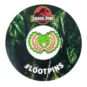 Spilla smaltata Jurassic Park film cartone animato Dilophosaurus spille bottino regalo moda NUOVO - Foto 1 di 2