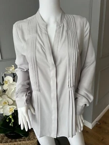 LINEA Blouse Size UK 12 Grey Long Sleeve Top - Picture 1 of 8