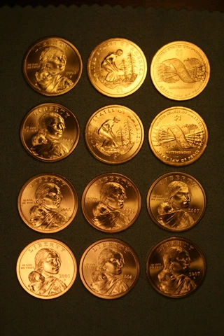 2005 - 2010 PD Sacagawea 12 coin BU Satin Set from US Mint Sets Cover