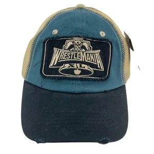 WWE türkis/beige Wrestlemania 40 Snapback Mütze Polyester Herren Einheitsgröße neu mit Etikett - Bild 1 von 7
