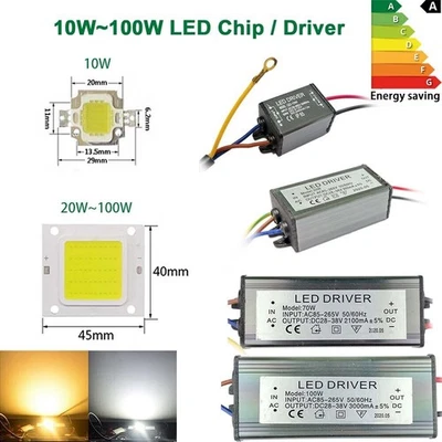 LED driver chip 100w 50w 10w 20w 30w COB Bulb Light Power Supply SMD - Image 1 of 4