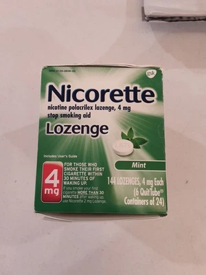 Nicorette Nicotine Lozenges, 4 mg, Mint Flavor - 144 Count Exp 04/2026 - Image 1 of 2
