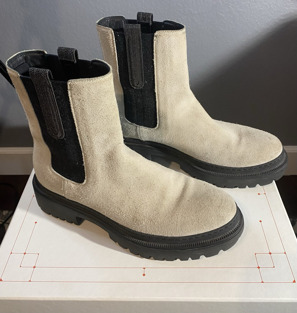 Brunello Cucinelli Suede Low (1-1.9 in) Heel Height Boots Brunello Cucinelli Suede Low (1-1.9 in) Heel Height Boots