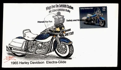 DR WHO 2006 FDC MOTORCYCLE HARLEY DAVIDSON DS HAND COLORED CACHET M60243 - Image 1 of 2