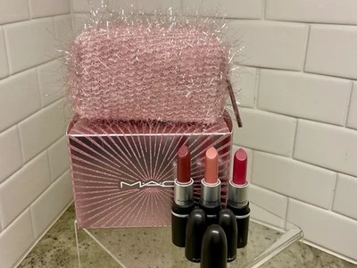 Kit de mini lápiz labial MAC Fireworked Like A Charm: rosa nuevo en caja auténtico Foto 1 de 4