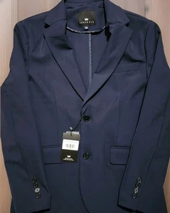 NUEVO CON ETIQUETAS U-510 Under 510 Azul Marino Traje Chaqueta Talla 36 Rendimiento Elástico  - Imagen 1 de 10