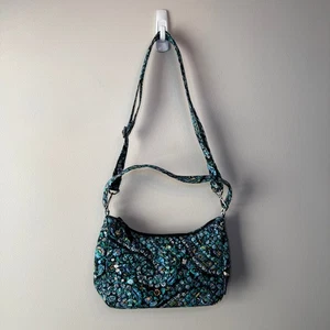 Vera Bradley Dreamer Paisley Print Cotton Frannie Crescent Crossbody Bag Purse - Picture 1 of 9