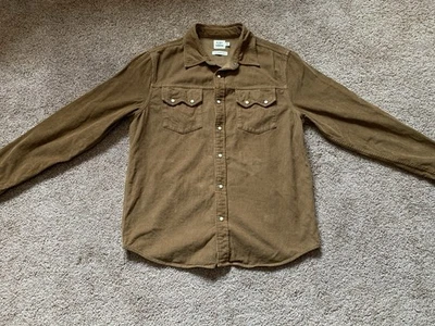 Camisa de hombre Flint and Tinder pana perla a presión Western Huckberry Whisky M Foto 1 de 4