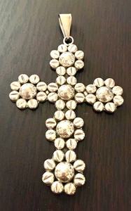Taxco Sterling Silber Blumen Kreuz - Bild 1 von 3
