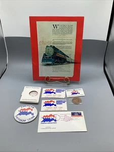 Vintage 1975 (7) Piece American Freedom Train Memorabilia Lot *RARE* - Picture 1 of 12