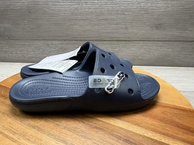 Sandalias clásicas Crocs azul marino deslizables calce relajado h4 M3 W5 nuevas con etiquetas Foto 1 de 4