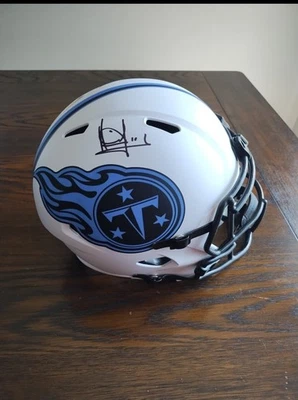 Casco de velocidad tamaño completo autografiado por Vince Young Tennessee Titans certificado Schwartz Foto 1 de 3