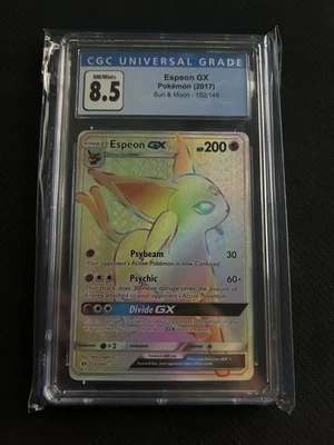 Pokemon Espeon GX Full Art Secret Rare 152/149 CGC 8.5 - Image 1 of 2