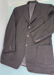 Giacca cappotto sportivo blazer maglia Canali 54L lana Made in Italy marrone 3 bottoni - Foto 1 di 13