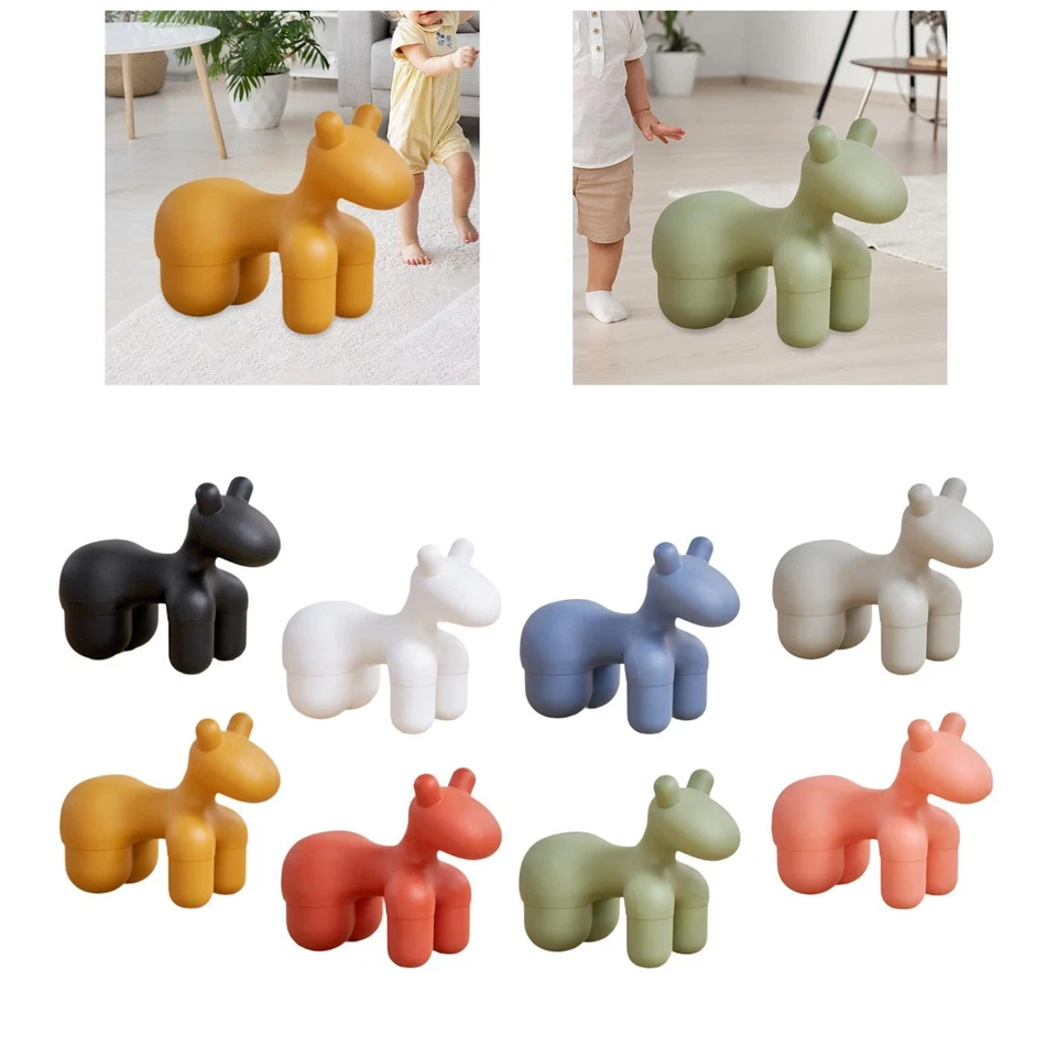 Cartoon Horse Stool Animal Footstool Home Decor Horse Ornament Unique Modern - Image 1 of 1