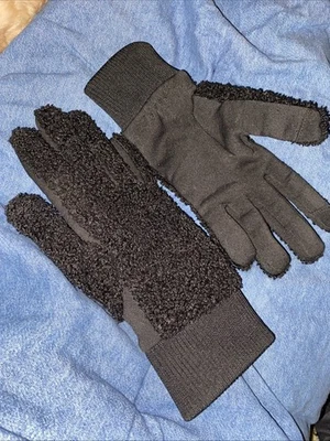 Guantes Lands End negros para mujer tono delgado micro polar tela superior S/m elástico E Z Foto 1 de 4