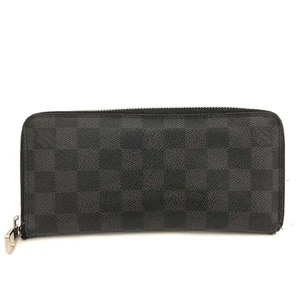 Louis Vuitton Damier Graphite Vertical Zippy Round Long Wallet Black/7BF1601 - Picture 1 of 10