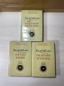 Lord Of The Rings Book Set Hardcover JRR Tolkien 2nd Edition 3 Piece Set ‘82/‘83 - Picture 1 of 24