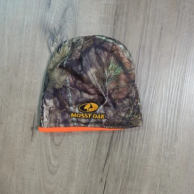 Mossy Oak Youth Toddler Beanie Hat Camo Realtree Orange Fleece Lining Hunting - Image 1 of 4