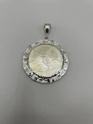 Libertad 1oz Plata 925 Nugget Bezel Centenario Silver Coin - Image 1 of 2