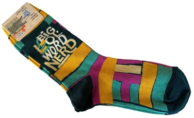 Calcetines Big Ol' Word Nerd Crew nuevos con etiquetas de Blue Q para mujer talla 5-10 Foto 1 de 4