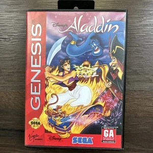 Disney's Aladdin (Sega Genesis, 1993) CIB Manual Paper Box Tested - Picture 1 of 3