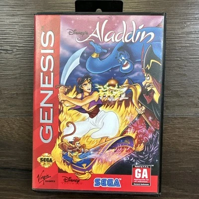 Disney's Aladdin (Sega Genesis, 1993) CIB Manual Paper Box Tested - Image 1 of 3