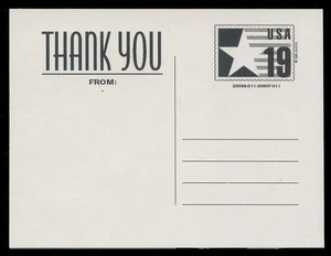 SCOTT #CVUX3-05, UPSS # PB3a1, VARIETY PSE001 - THANK YOU - Picture 1 of 3