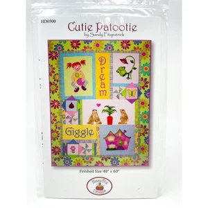 Hissyfitz Designs, Cutie Patootie Baby Quilt Applique Pattern, 48" x 60", NEW - Picture 1 of 1