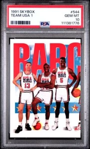 1991-92 Skybox Team USA 1 - David Robinson, Charles Barkley, Chris Mullin PSA 10 - Bild 1 von 2