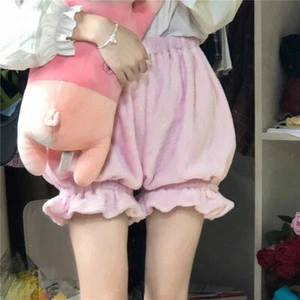 Bragas de piel sintética para dama floración de calabaza dulce lolita sueltas peludos informales - Imagen 1 de 17