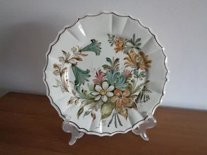 PIATTO POLILOBATO FINE CERAMICA "BASSANO"  tipico decoro FLOREALE FIORI - Bild 1 von 2