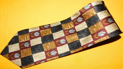 CORBATA FLORAL CANALI MADE IN ITALY ROJO/AMARILLO/AZUL RECTÁNGULOS/CORBATA - CORBATAS DE DISEÑADOR. Foto 1 de 3