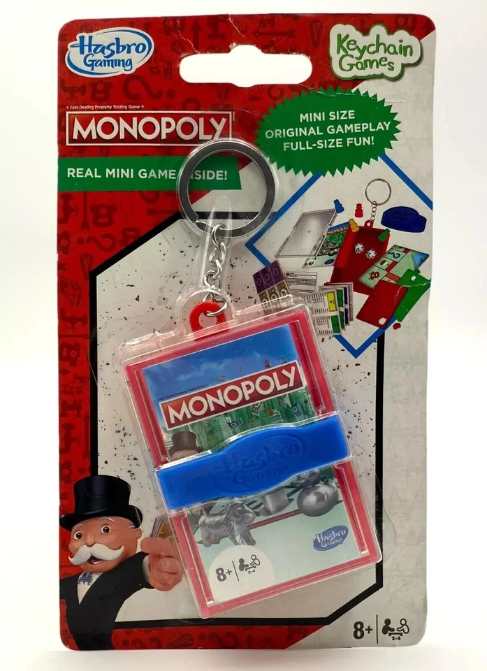 Hasbro Keychain Games - MONOPOLY - Real Mini Game on a Keychain - (8+) ~ NEW - Image 1 of 1