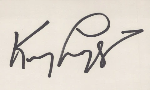 Kenny Loggins signed 3x5 card Vintage Cover