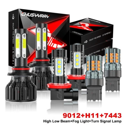 Faro LED + luz antiniebla + bombilla DRL Fit Fiat 500 2012-2016 2017 2018 2019 Foto 1 de 4