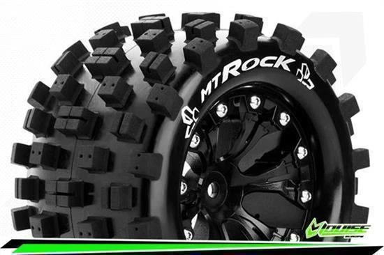 Louise MT-ROCK 1-10 Monster Truck Reifen Fertig Verklebt Soft 2.8" Felgen Schwar - Bild 1 von 1