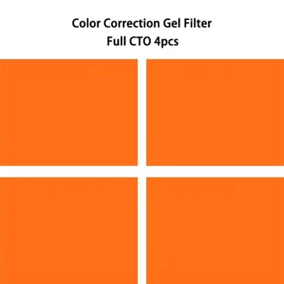 16x20 inches Color Correction Gel Filter Full CTO Photo Light Filter Sheet 4Pcs - Image 1 of 4